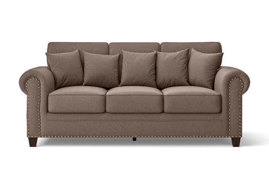 Marano 3 Seater Sofa Caramel Linen Fabric