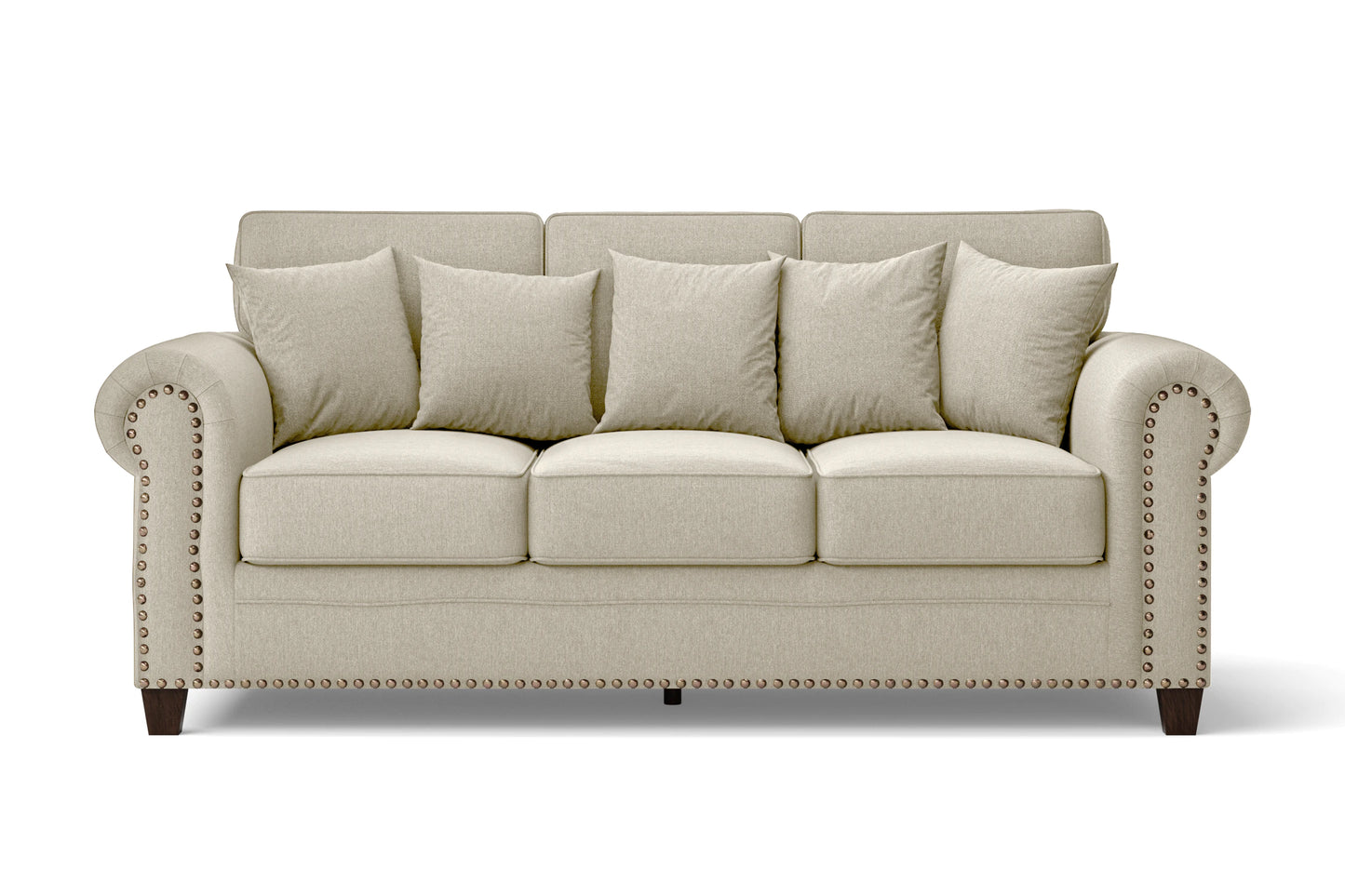 Marano 3 Seater Sofa Cream Linen Fabric