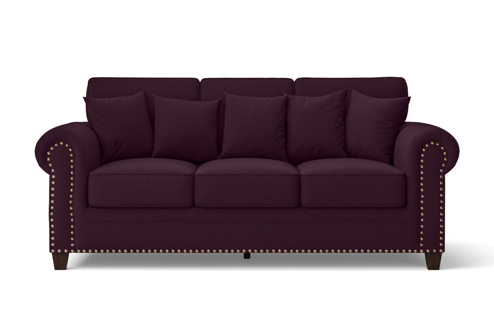 Marano 3 Seater Sofa Purple Linen Fabric