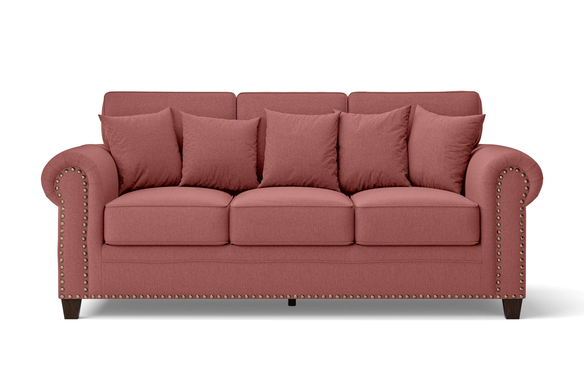 Marano 3 Seater Sofa Rose Pink Linen Fabric