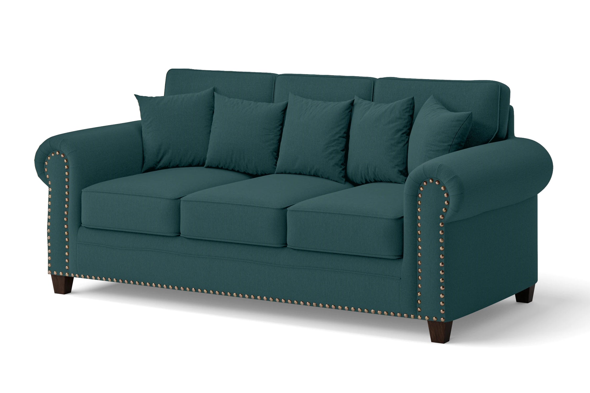 Marano 3 Seater Sofa Teal Linen Fabric