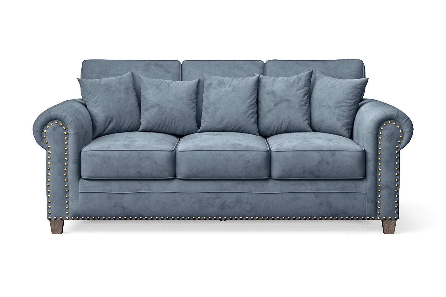 Marano 3 Seater Sofa Baby Blue Velvet