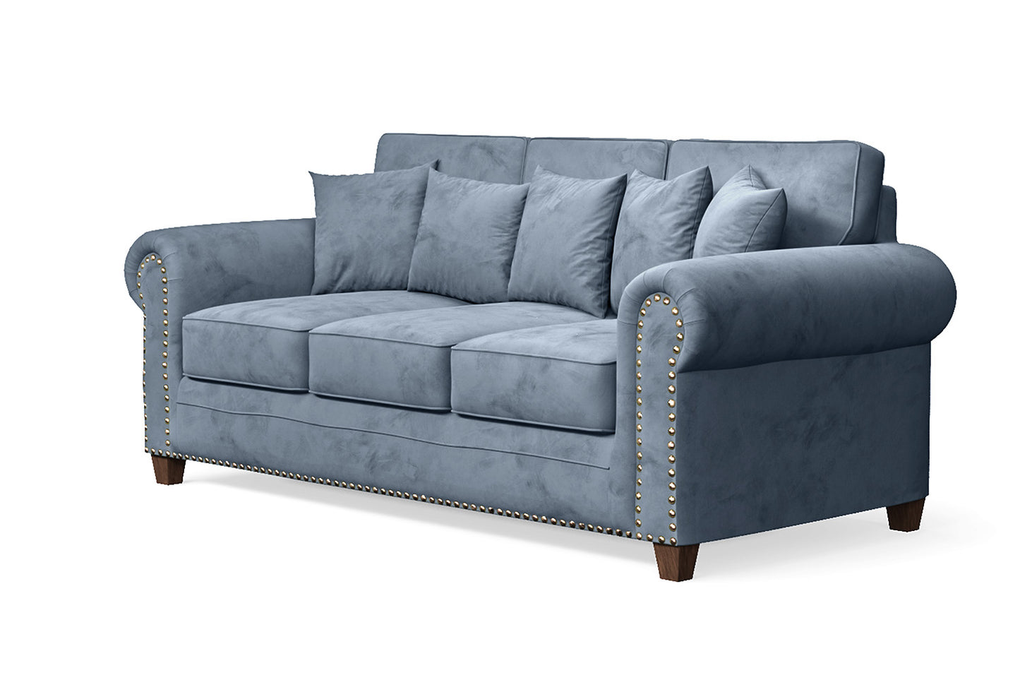 Marano 3 Seater Sofa Baby Blue Velvet