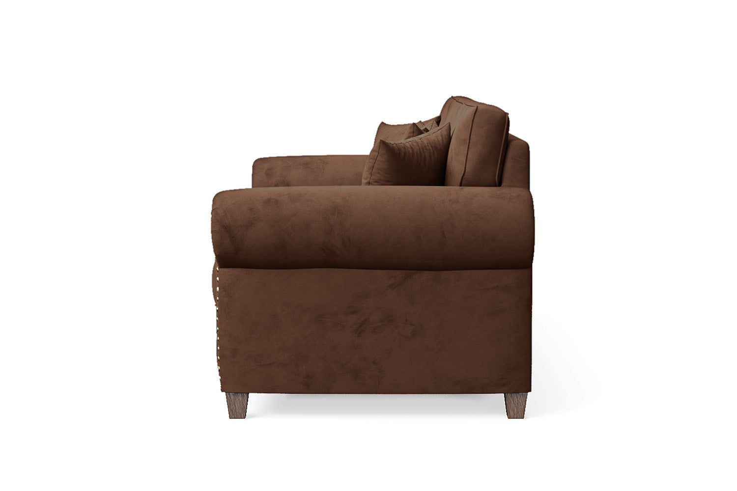 Marano 3 Seater Sofa Coffee Brown Velvet