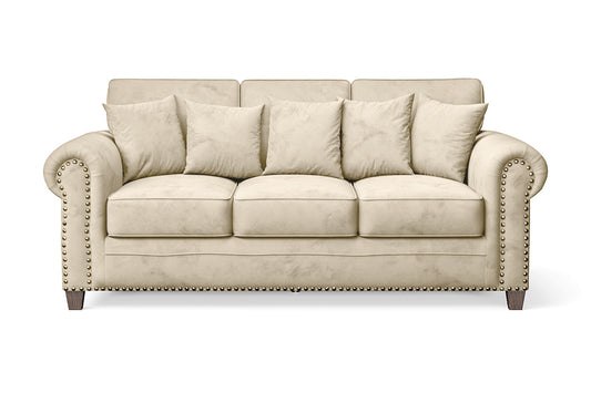 Marano 3 Seater Sofa Cream Velvet