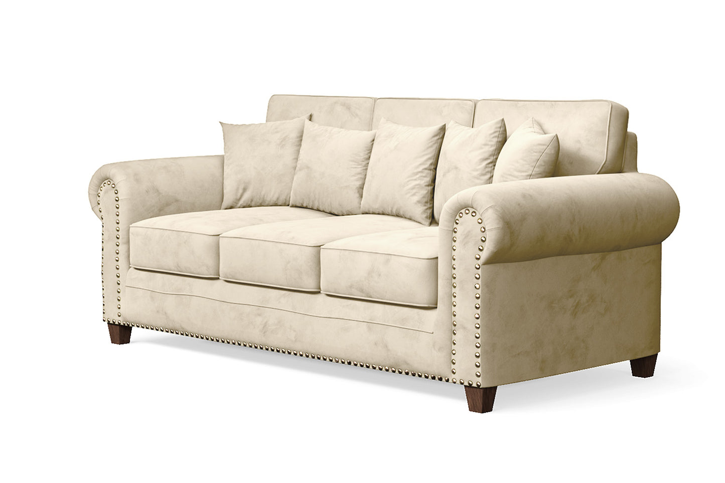 Marano 3 Seater Sofa Cream Velvet