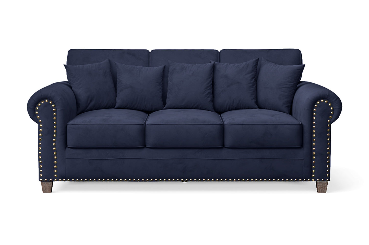 Marano 3 Seater Sofa Dark Blue Velvet