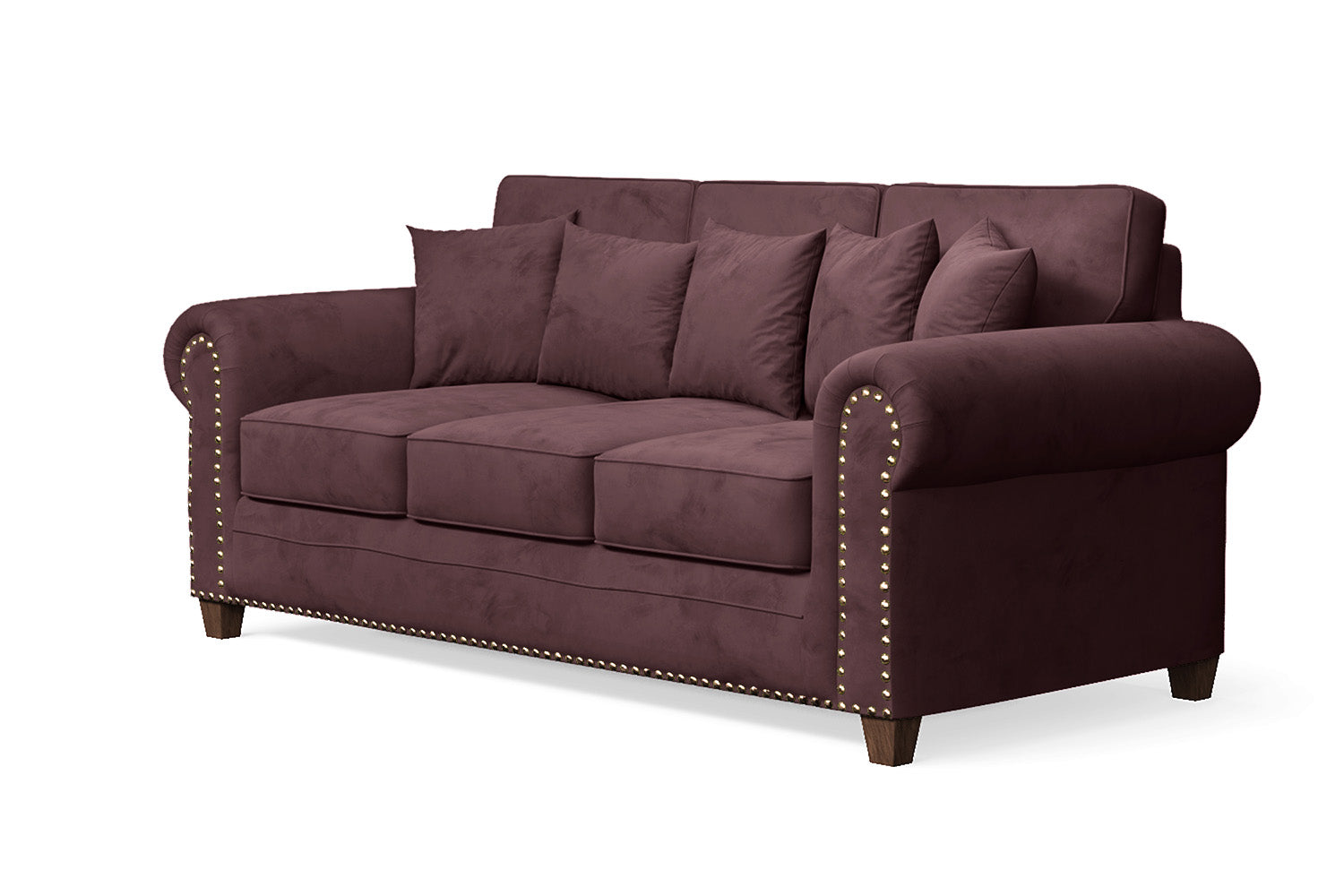 Marano 3 Seater Sofa Grape Velvet