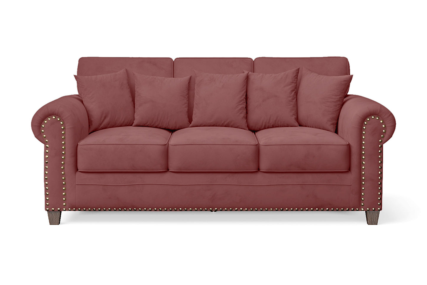 Marano 3 Seater Sofa Pink Velvet