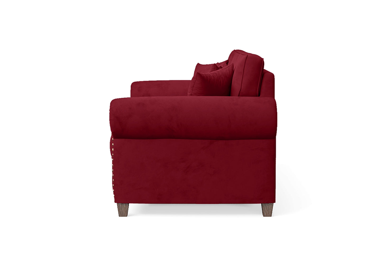 Marano 3 Seater Sofa Red Velvet