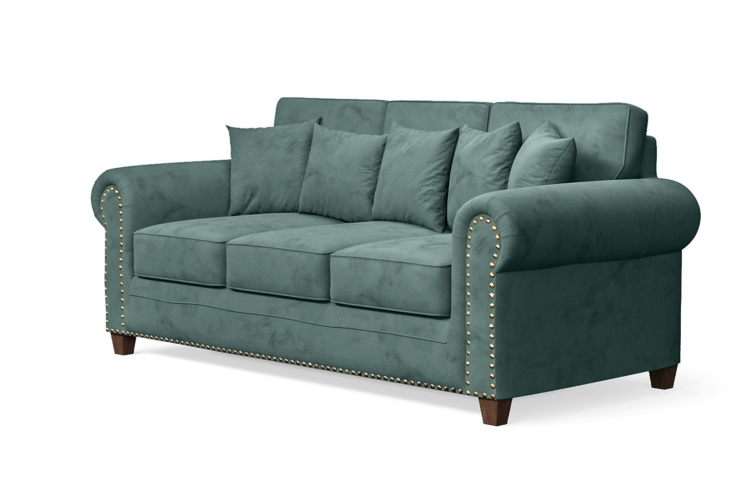 Marano 3 Seater Sofa Teal Velvet