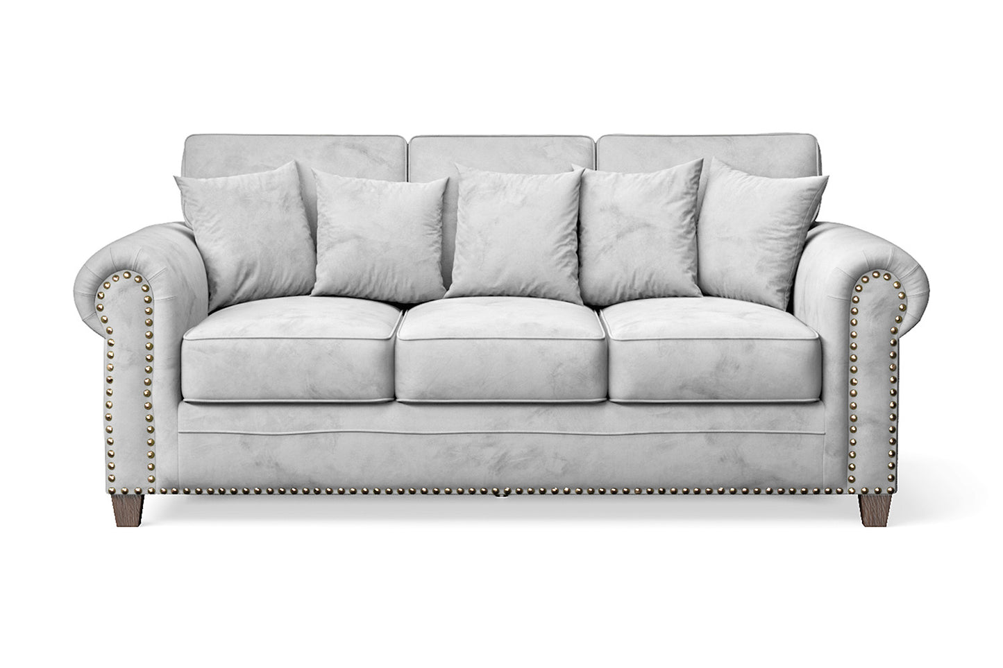 Marano 3 Seater Sofa White Velvet