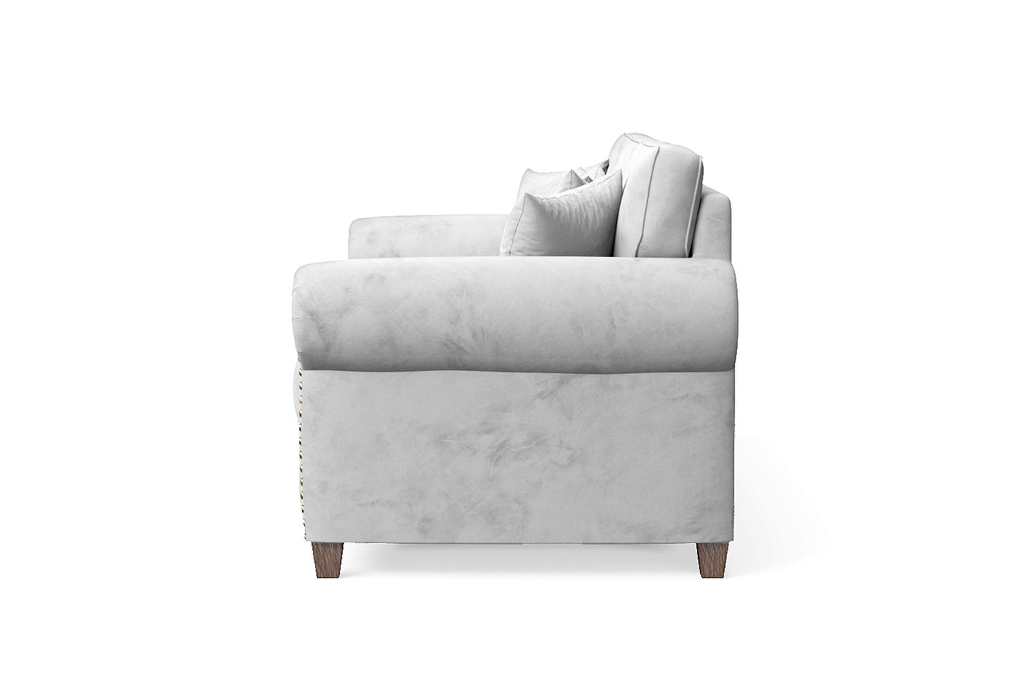 Marano 3 Seater Sofa White Velvet