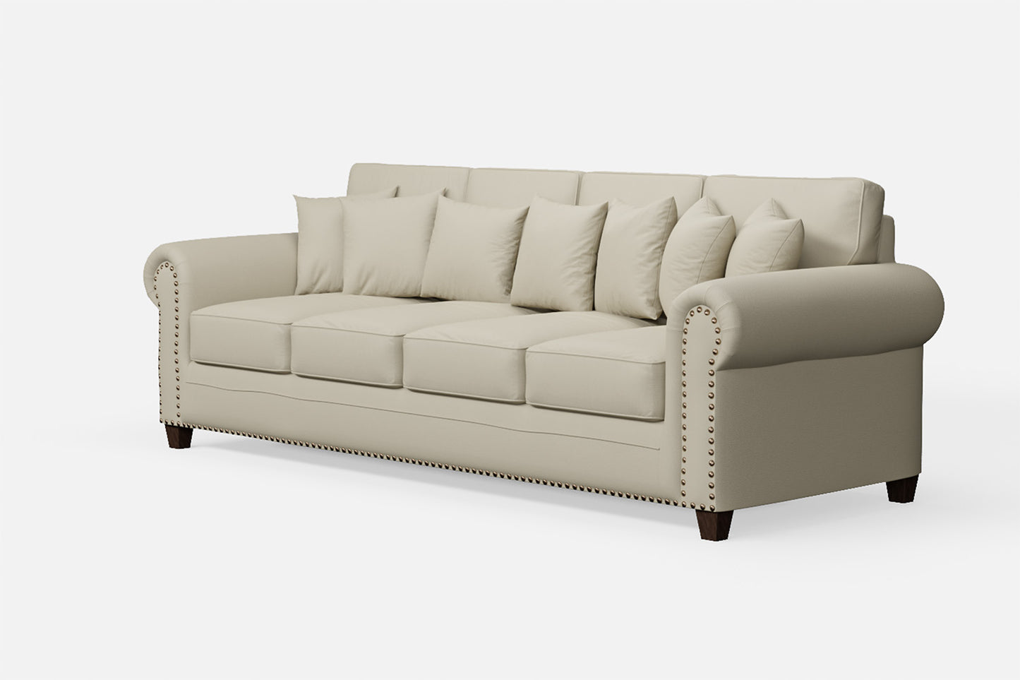 Marano 4 Seater Sofa Cream Leather