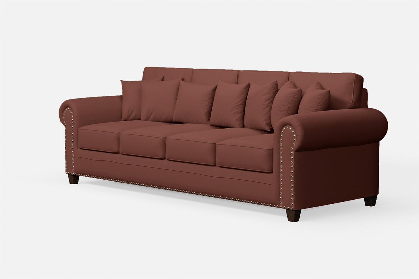 Marano 4 Seater Sofa Mauve Leather