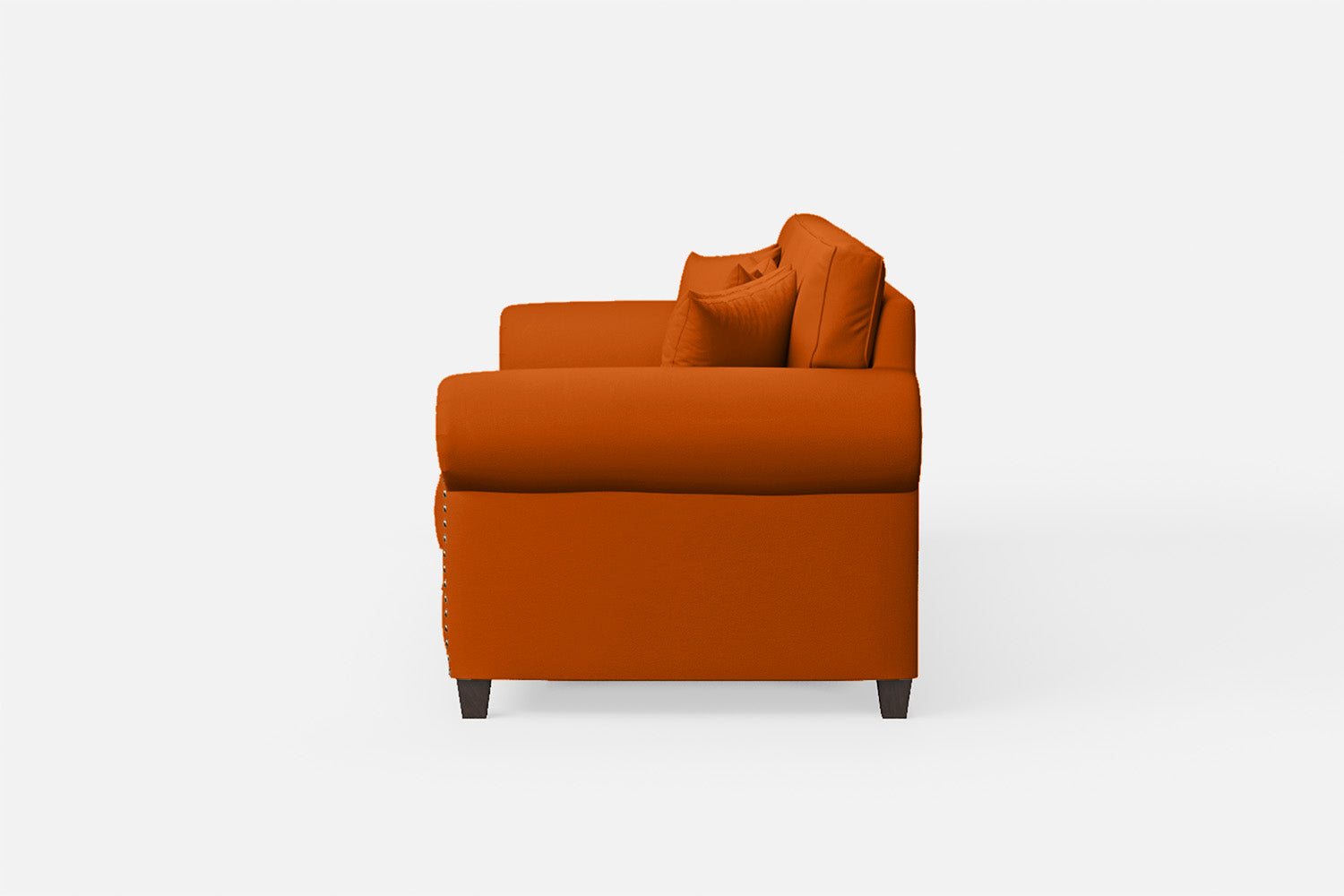 Marano 4 Seater Sofa Orange Leather