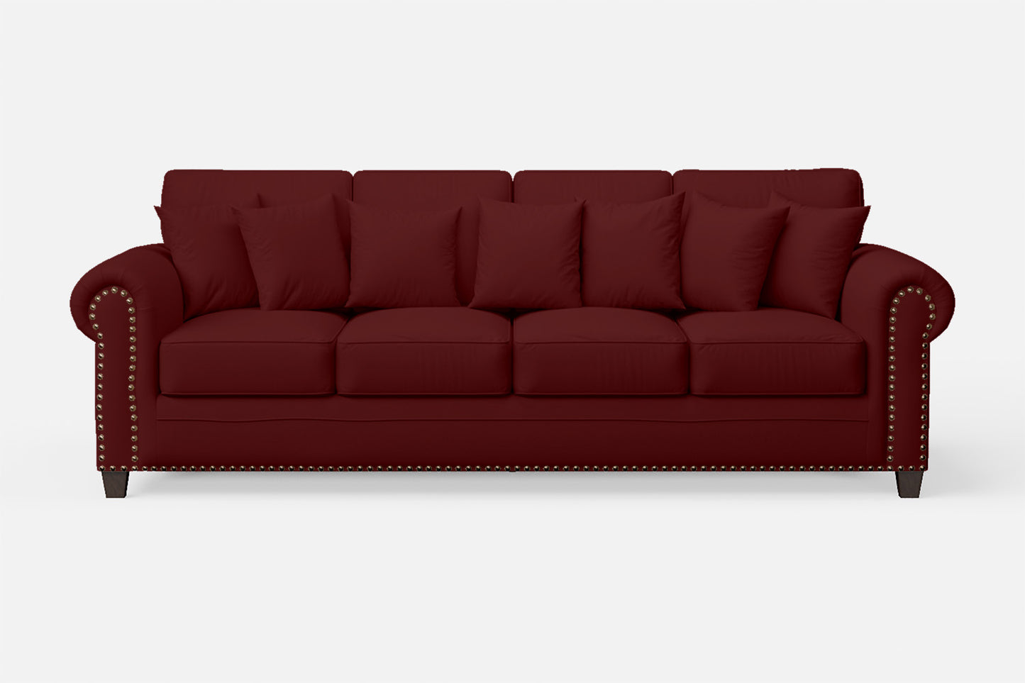 Marano 4 Seater Sofa Red Leather