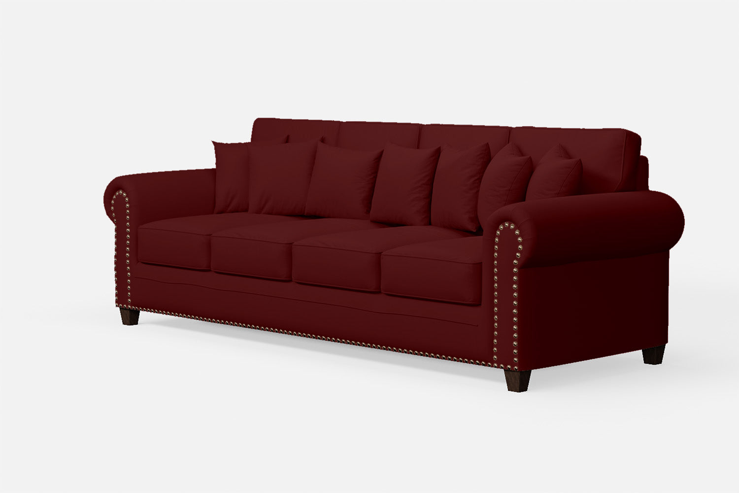 Marano 4 Seater Sofa Red Leather