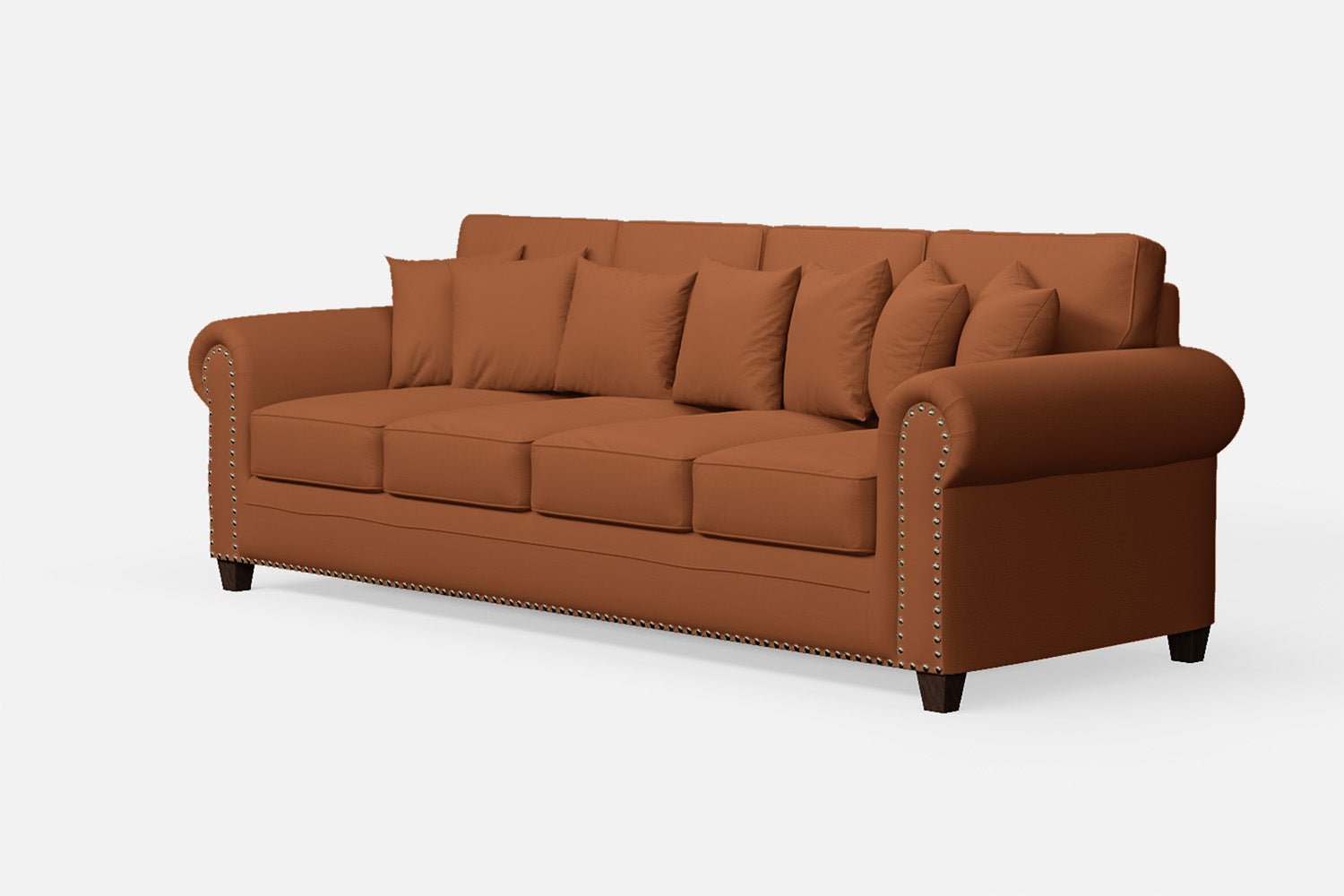 Marano 4 Seater Sofa Tan Brown Leather