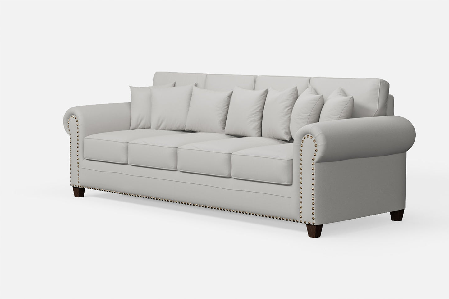 Marano 4 Seater Sofa White Leather