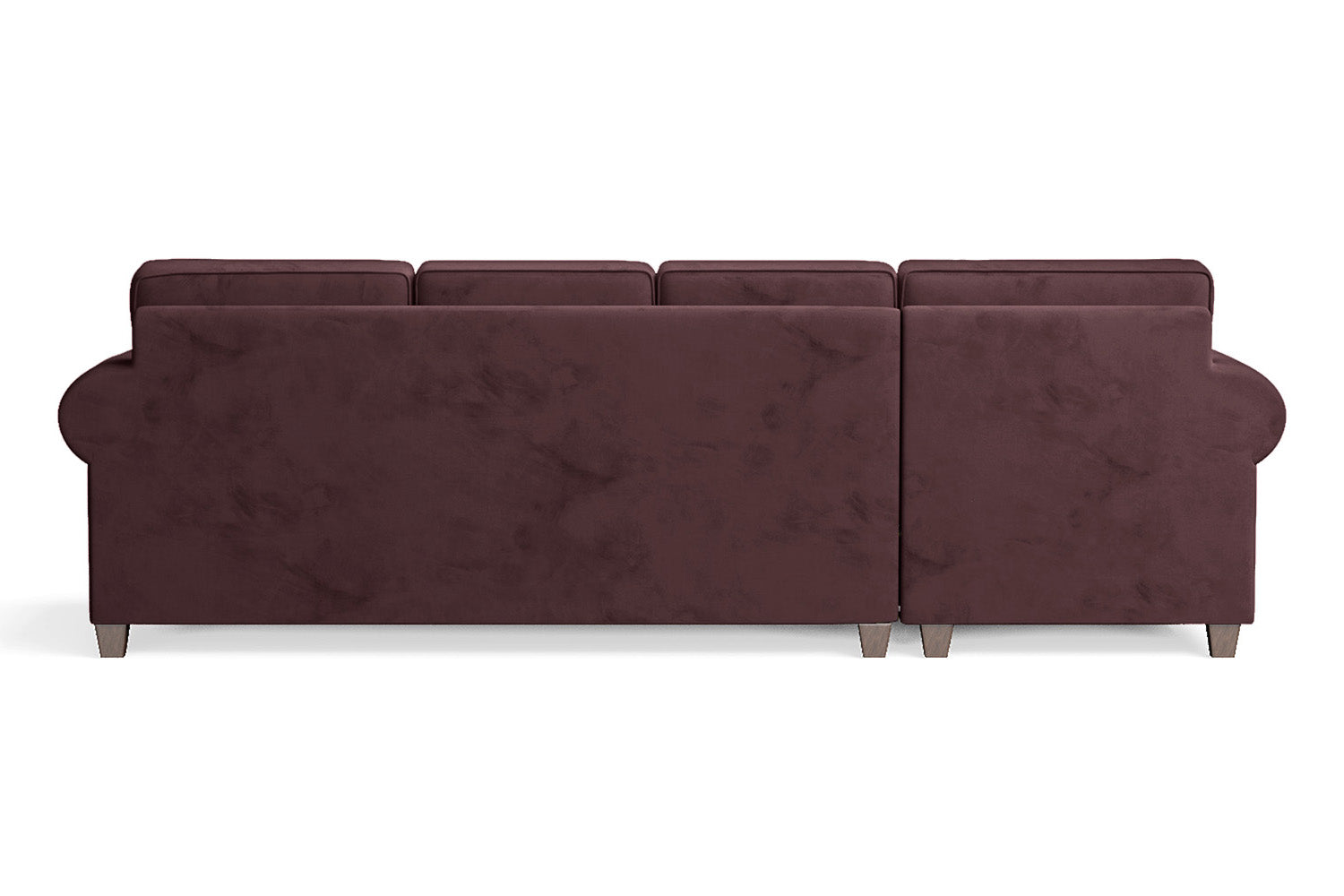 Marano 4 Seater Left Hand Facing Chaise Lounge Corner Sofa Grape Velvet