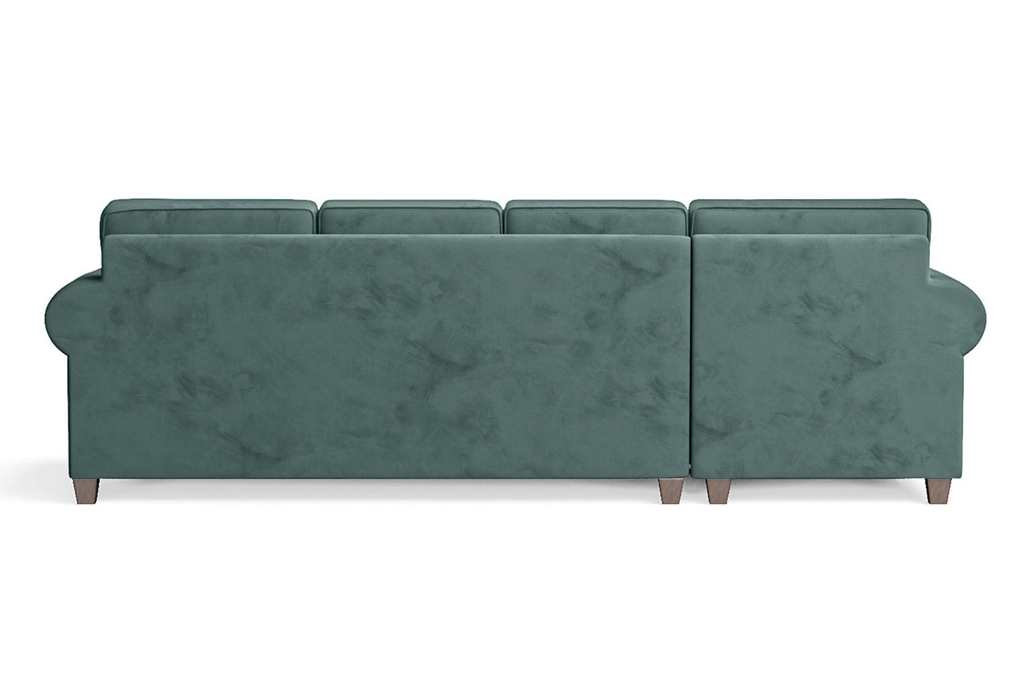 Marano 4 Seater Left Hand Facing Chaise Lounge Corner Sofa Teal Velvet