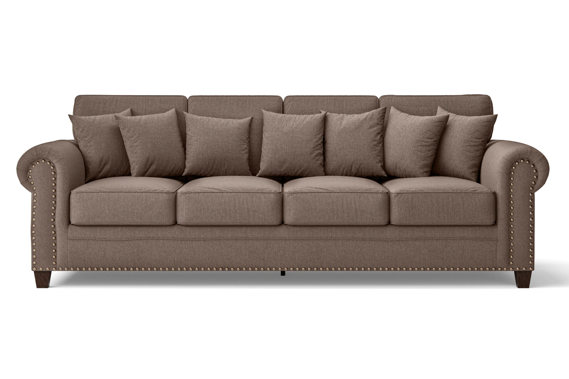 Marano 4 Seater Sofa Caramel Linen Fabric