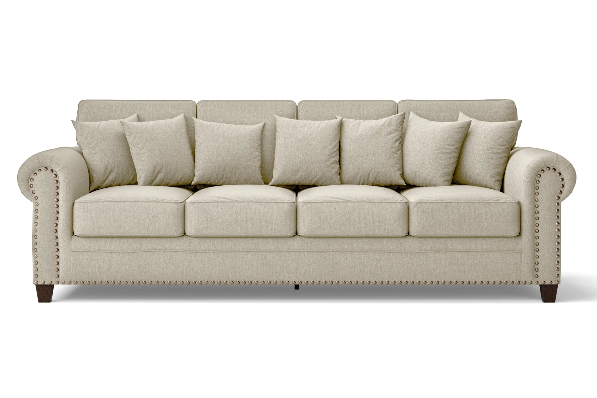 Marano 4 Seater Sofa Cream Linen Fabric