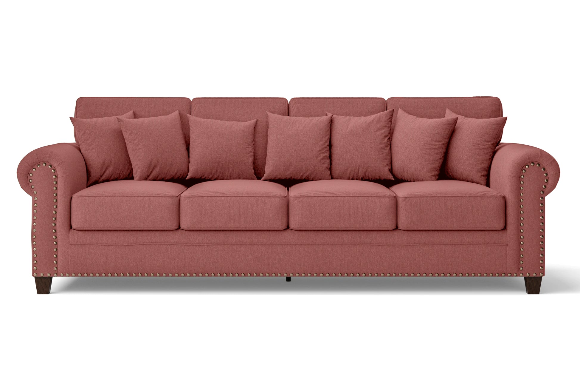 Marano 4 Seater Sofa Rose Pink Linen Fabric