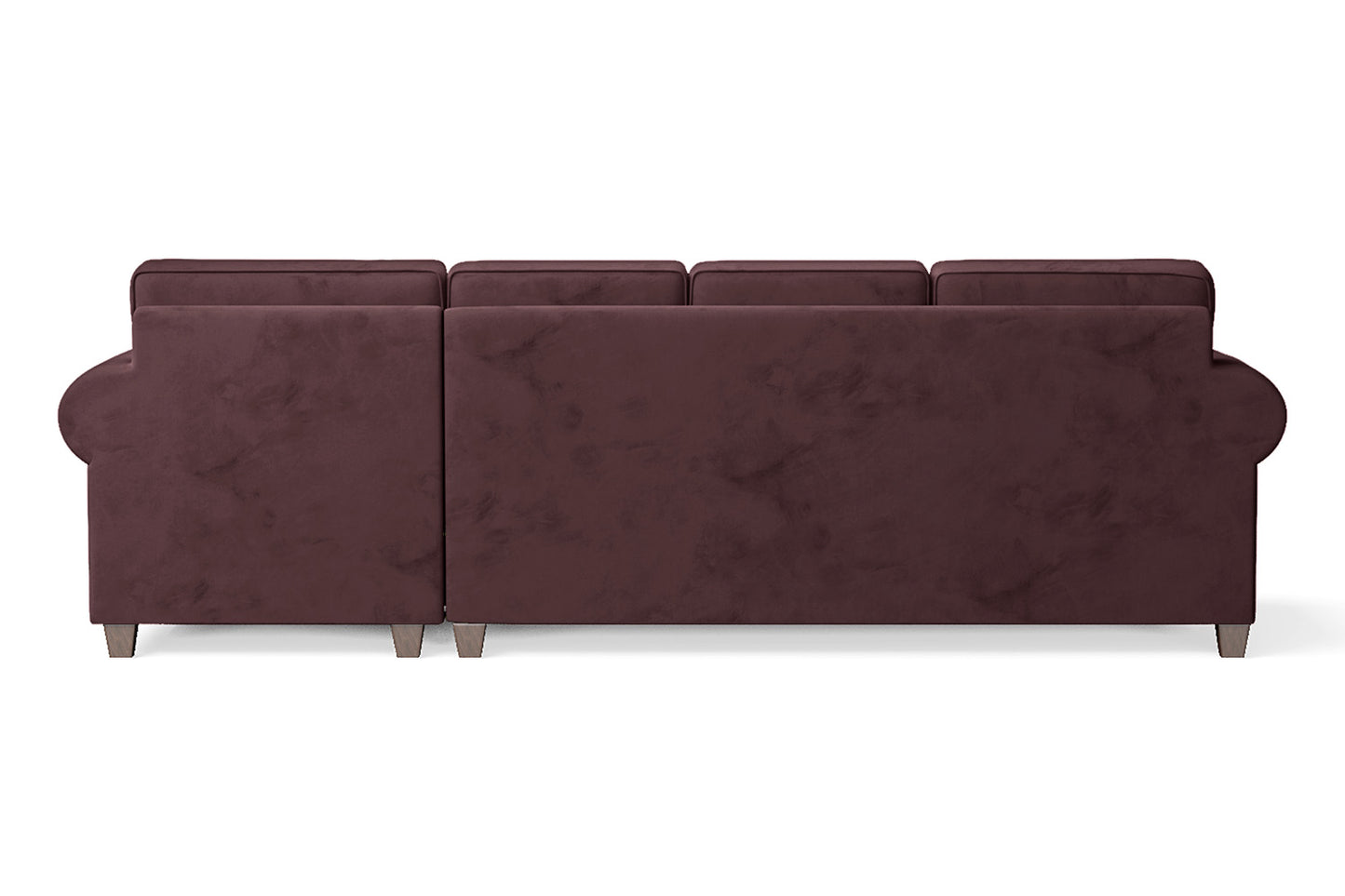 Marano 4 Seater Right Hand Facing Chaise Lounge Corner Sofa Grape Velvet