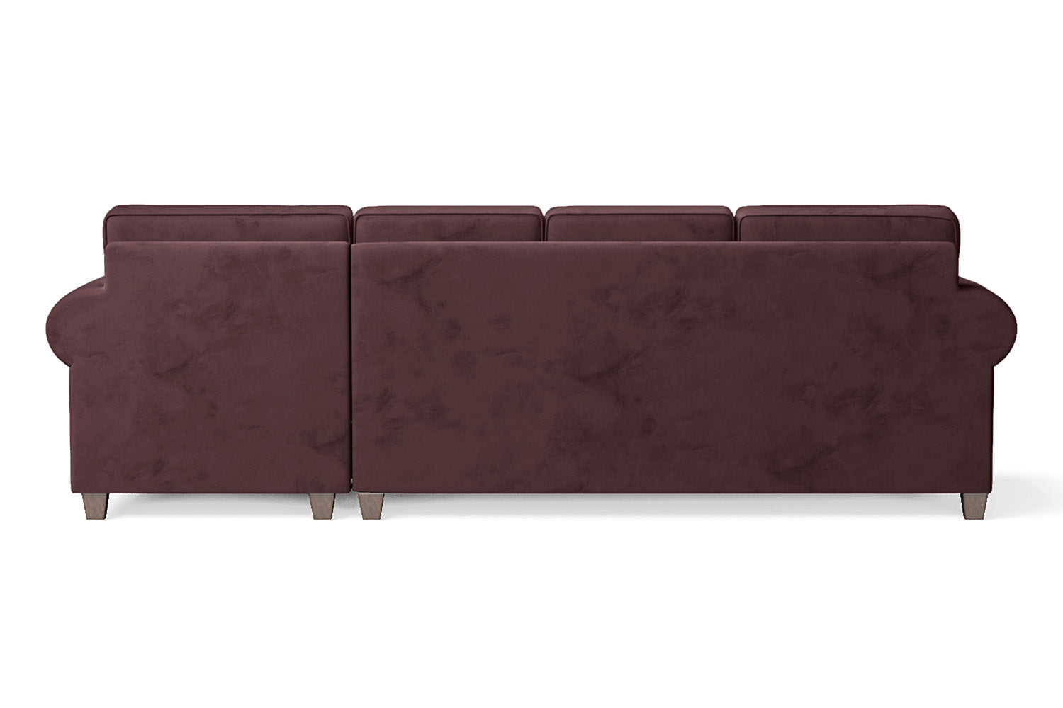 Marano 4 Seater Right Hand Facing Chaise Lounge Corner Sofa Grape Velvet