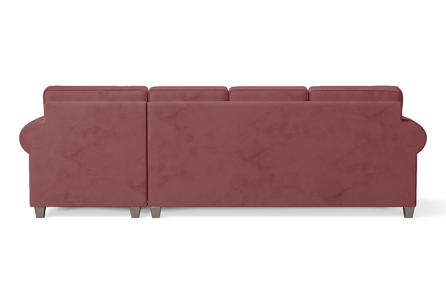 Marano 4 Seater Right Hand Facing Chaise Lounge Corner Sofa Pink Velvet