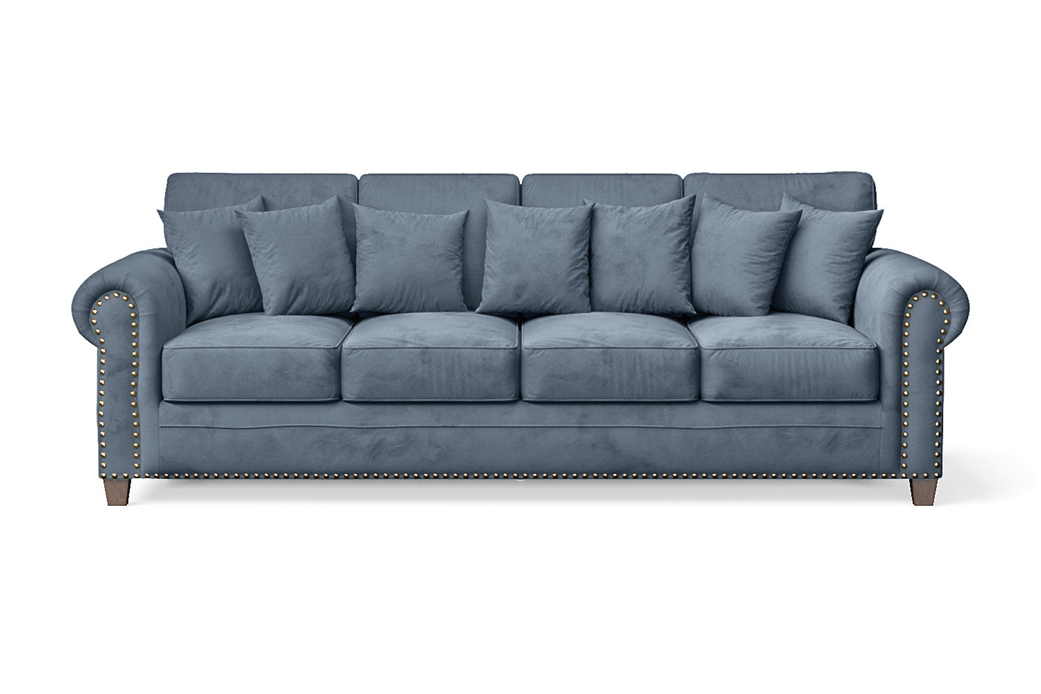 Marano 4 Seater Sofa Baby Blue Velvet