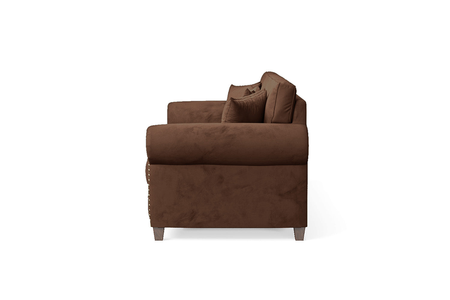 Marano 4 Seater Sofa Coffee Brown Velvet