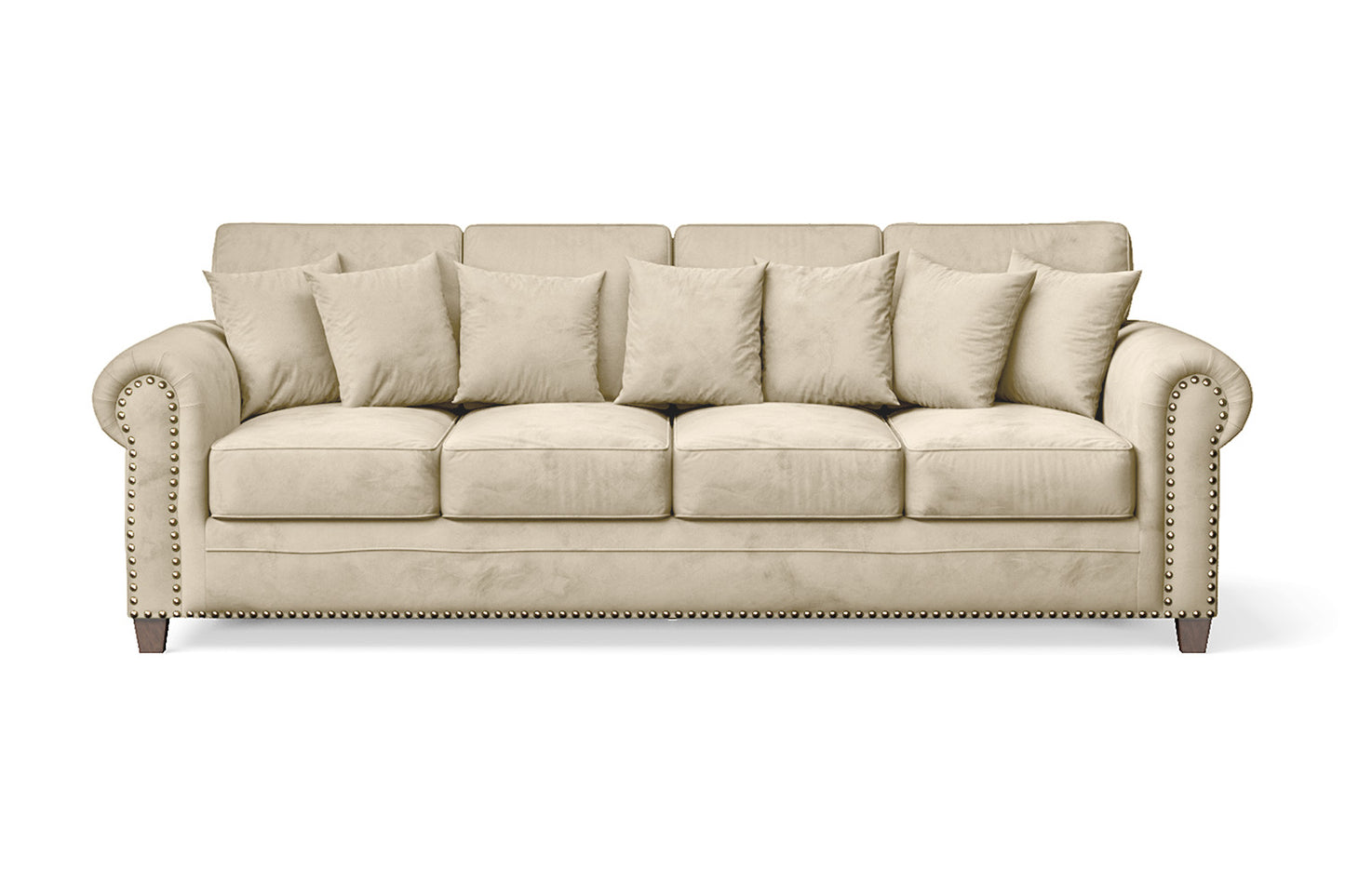 Marano 4 Seater Sofa Cream Velvet