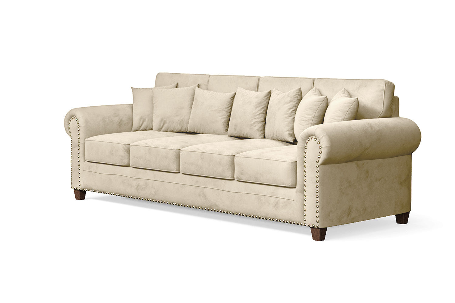 Marano 4 Seater Sofa Cream Velvet