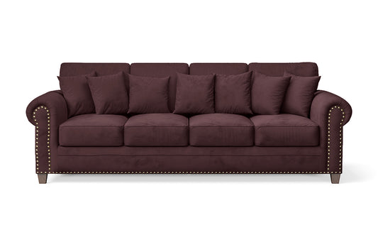 Marano 4 Seater Sofa Grape Velvet