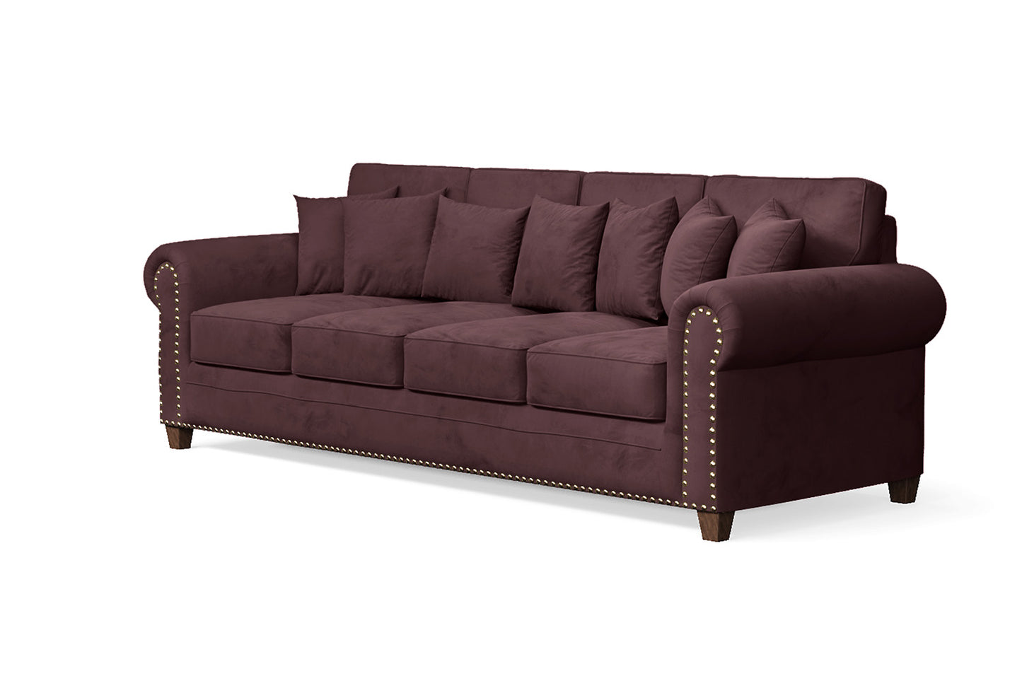 Marano 4 Seater Sofa Grape Velvet