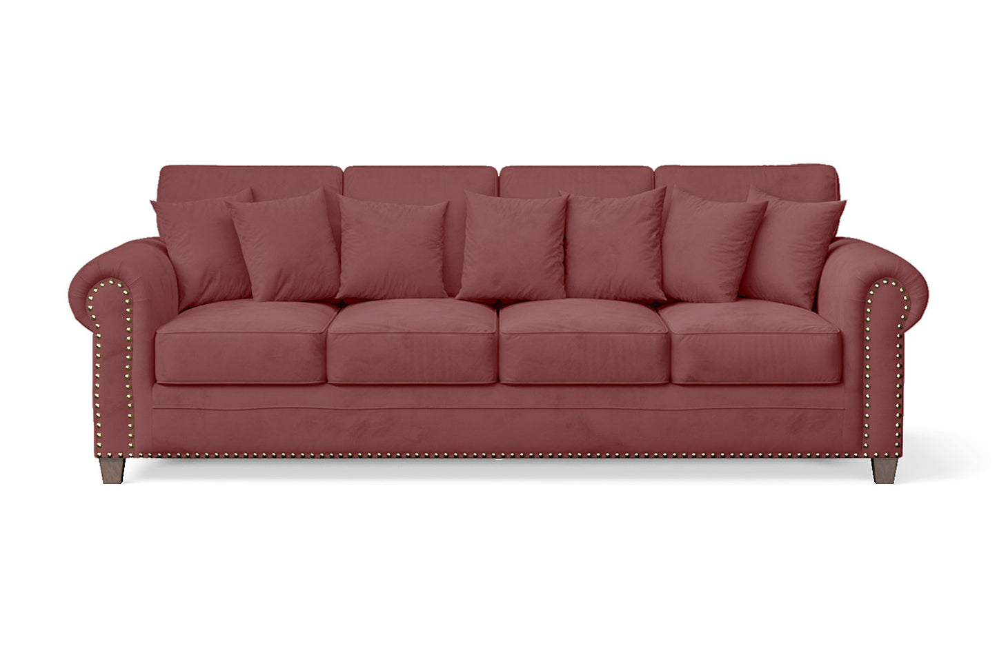 Marano 4 Seater Sofa Pink Velvet