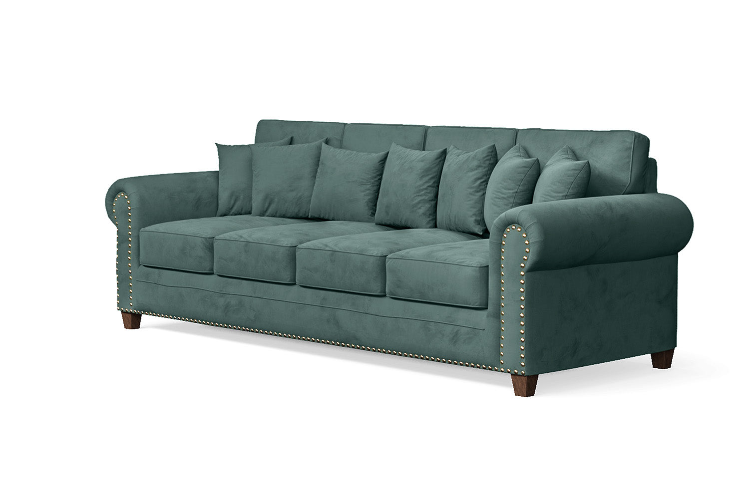 Marano 4 Seater Sofa Teal Velvet