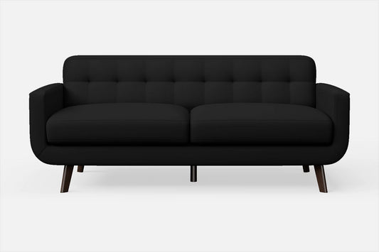 Marsela 2 Seater Sofa Black Leather