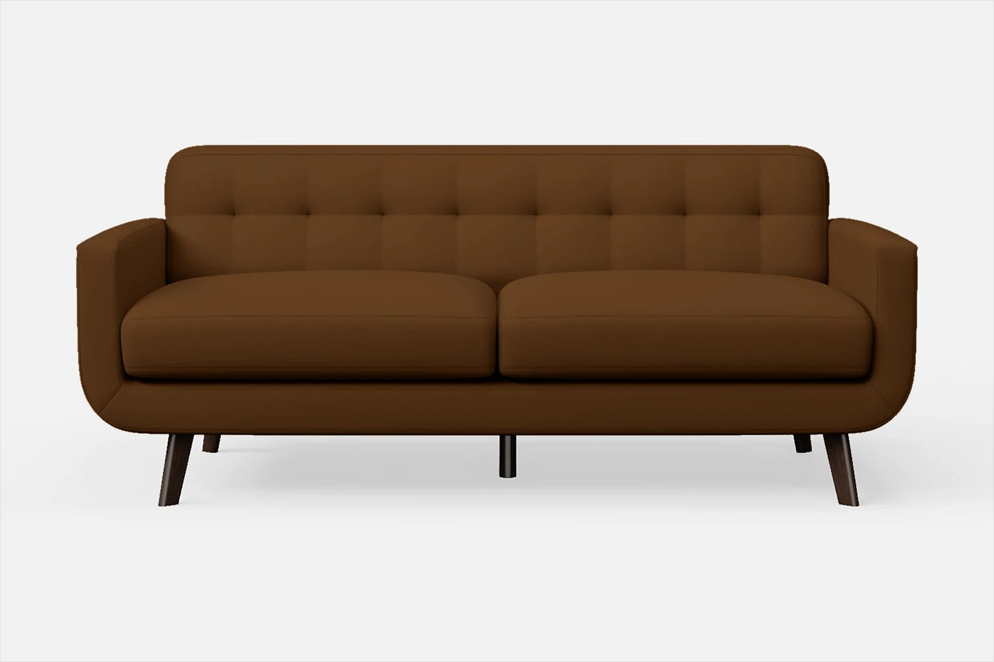 Marsela 2 Seater Sofa Walnut Brown Leather