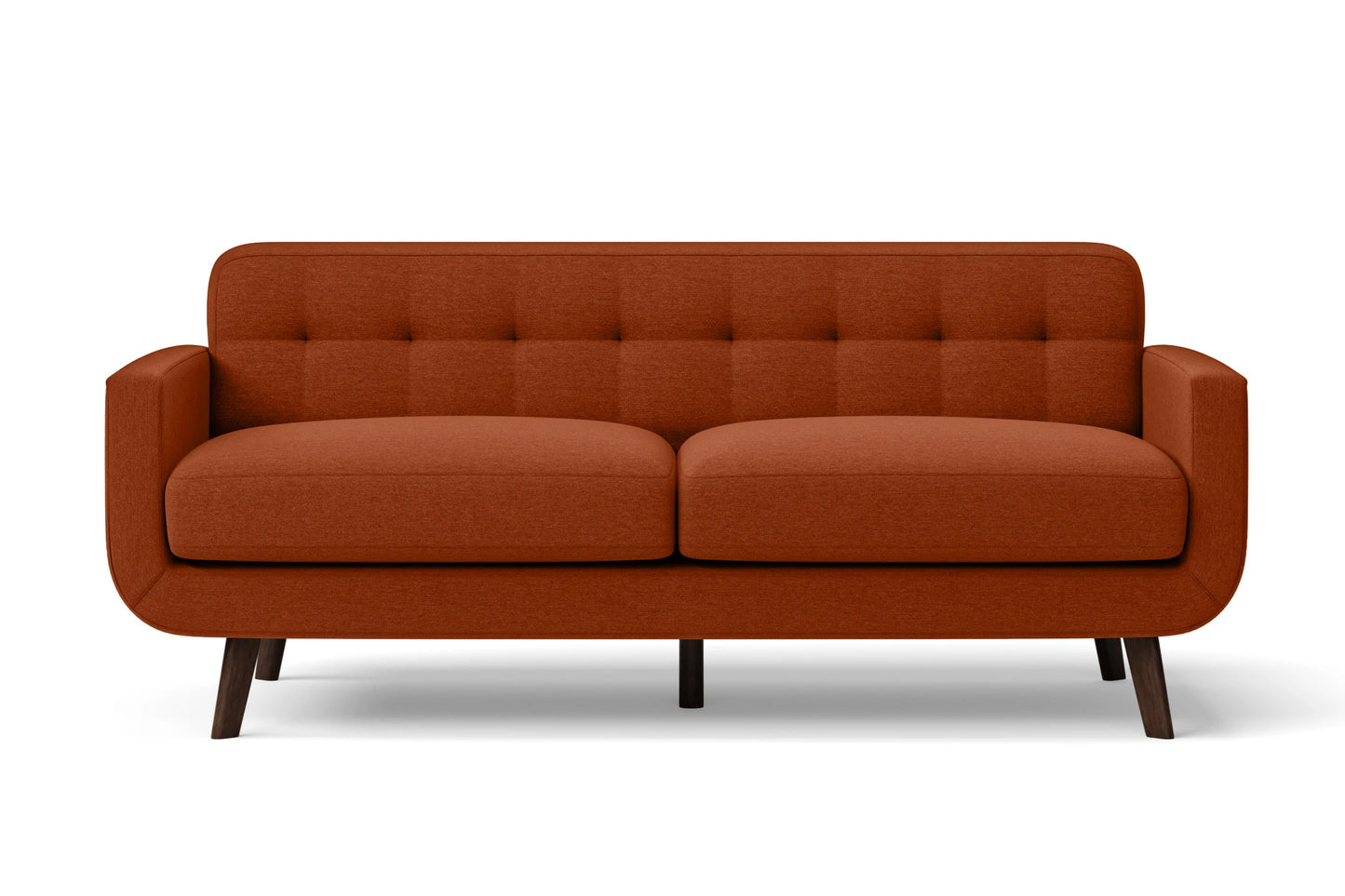 Marsela 2 Seater Sofa Orange Linen Fabric