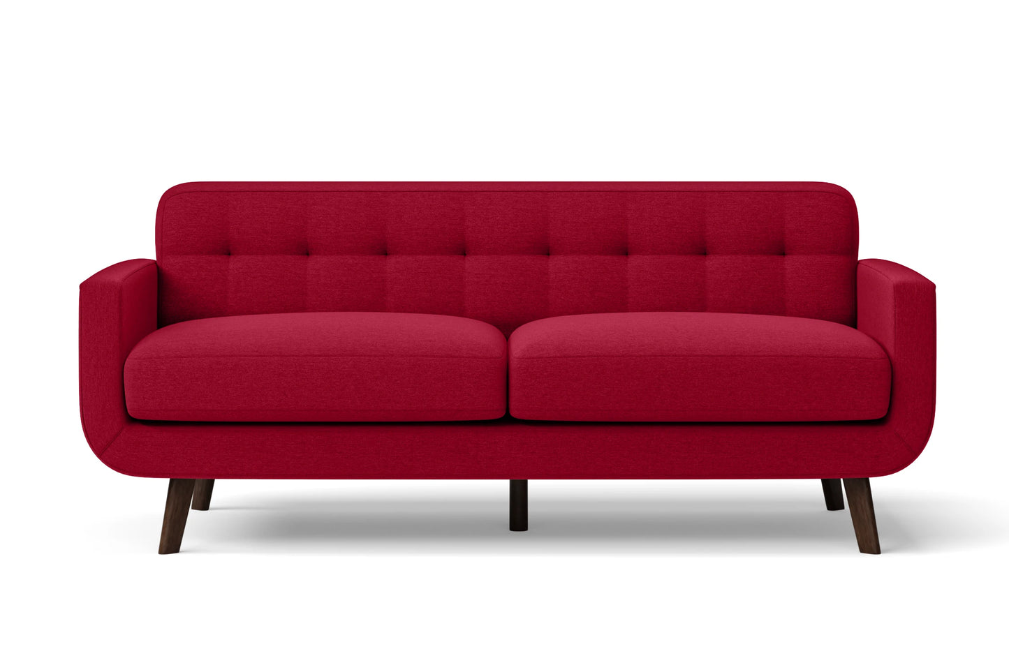 Marsela 2 Seater Sofa Red Linen Fabric