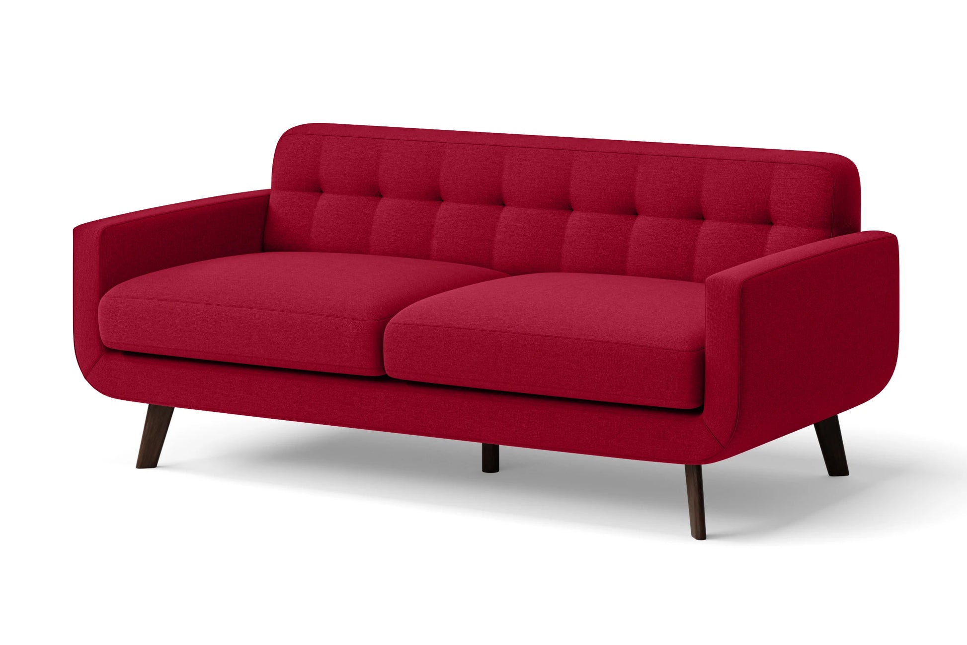 Marsela 2 Seater Sofa Red Linen Fabric