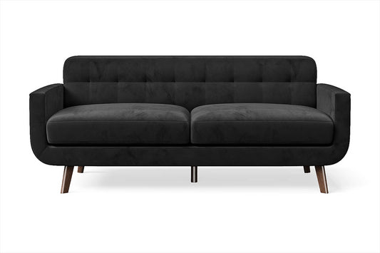 Marsela 2 Seater Sofa Black Velvet