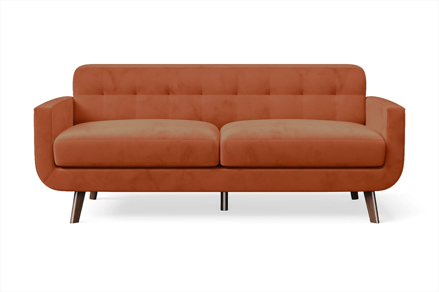 Marsela 2 Seater Sofa Orange Velvet