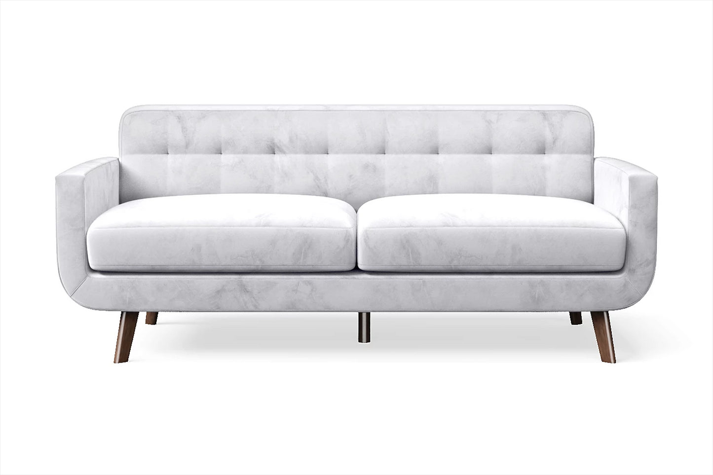 Marsela 2 Seater Sofa Silver Velvet