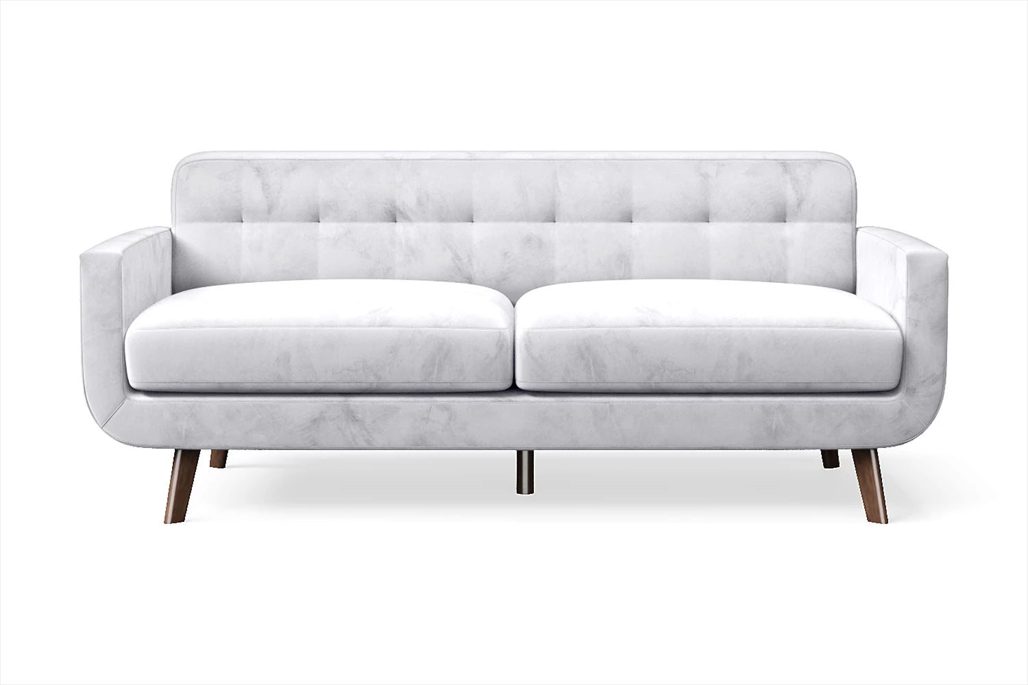 Marsela 2 Seater Sofa Silver Velvet