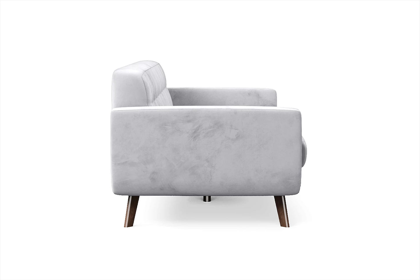 Marsela 2 Seater Sofa Silver Velvet